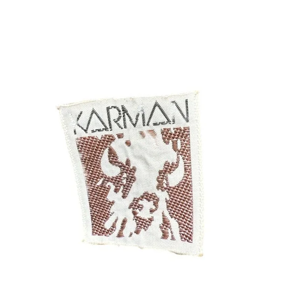 Karman‎ Vintage Mens Western Shirt Brown Long Sleeve Cowboy Rodeo Pearl Snap L - Picture 3 of 4